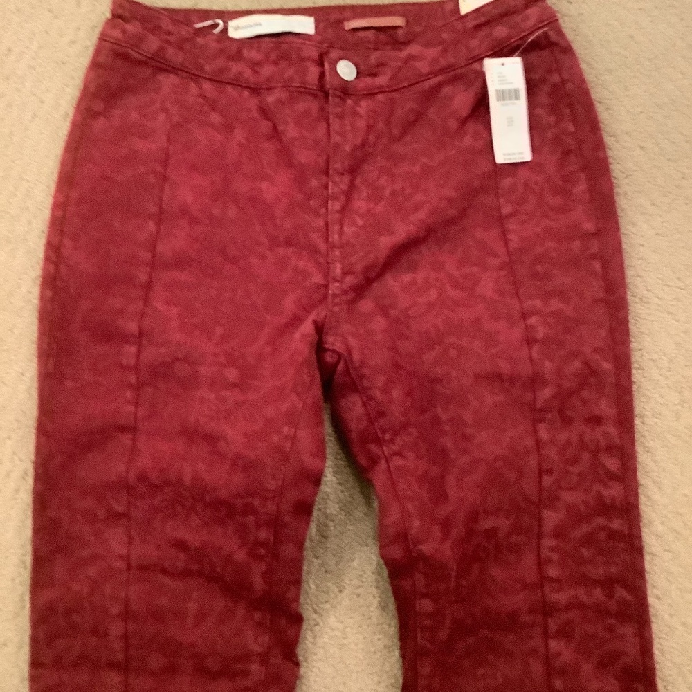 Pilcro High rise Red Denim Leggings